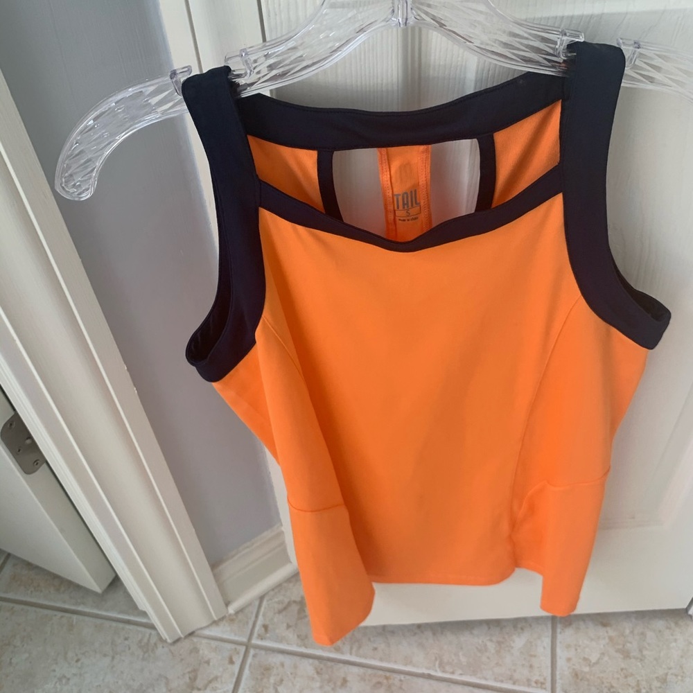 Orange, Tail Tennis Tank